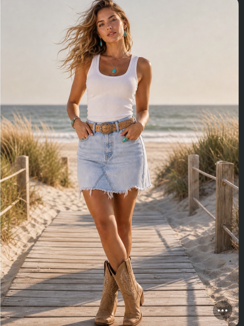 We The Free Denim Mini Skirt Sz 27 Button Fly Raw Hem Asymmetrical Cotton Boho